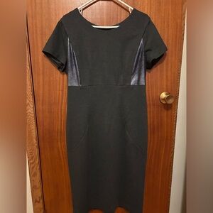 Chic Black and Gray Midi Dress